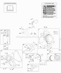 Camshaft Crankcase Cover Crankshaft Cylinder Lubrication OperatorS Manual PistonRingsConnecting Rod Warning Label Diagram and Parts List for 20B414-0698-E1  Briggs and Stratton Engine